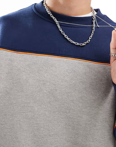 Vente en gros de pulls thermiques 100% coton de couleur bicolore pour adultes sweats à capuche imprimés bouffants personnalisés pour hommes - Product Image 4