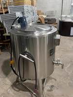 Petit Cuve de Pasteurisation Commerciale 100-200L Électrique en Acier Inoxydable pour Lait, Jus, Bière, Ferme