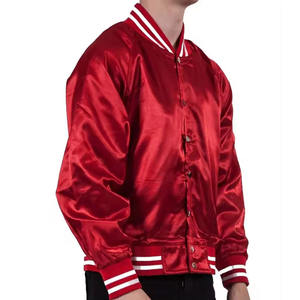 Veste bomber universitaire en satin brodée personnalisée, unisexe, 100% polyester, col montant, design patchwork, lettre universitaire - Product Image 5