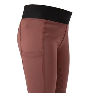 Ropa Ecuestre para niños estirable de marca a la moda, mallas de asiento completo de silicona para montar a caballo, mallas con pantalones - Product Image 4