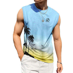 <b>Cheap</b> Price Men Knitted Sublimation Tank Top Breathable Eco-Friendly Quick Dry <b>Light</b> Weight High Quality Best Selling for Adults - Product Image 1