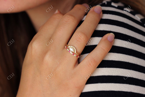 Gran oferta 2024, joyería de diamantes certificada IGI a la moda, diseño elegante y delicado, banda de boda para mujer, anillos de estilo de lujo para la nueva temporada - Product Image 4