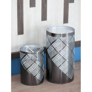 Lanterne ronde en métal de Noël personnalisée avec un beau bougeoir en verre votif imprimé Cutwork pour les mariages et la décoration intérieure - Product Image 1