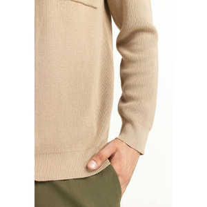 Suéter de Punto para Hombre, Corte Regular, MN-SWT-WS25-011 B, Manga Larga, Estampado de Parches Finos con Logotipo, para Primavera y Otoño - Product Image 1