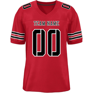 Respirant Polyester Mesh Streetwear Maillots De Football Américain Sportswear Clubwear Sublimation À Séchage Rapide Logo Personnalisé Nom Numéro - Product Image 3