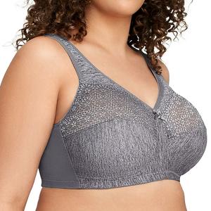 Sous-vêtements pour femmes de grande taille soutien-gorge sans couture couleur verte haut court séchage rapide Service OEM pas cher prix soutien-gorge en tissu doux pour femmes de BD - Product Image 5