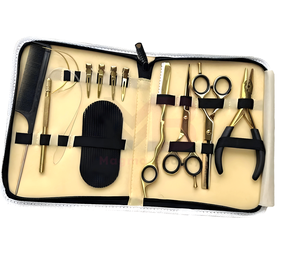 Kit d'outils professionnels pour extensions de cheveux en acier inoxydable pour salon de beauté, pinces multifonctions pour extensions de cheveux et ciseaux de coupe - Product Image 5