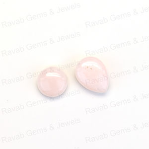 Cabochon en forme de poire poli à la main en quartz rose naturel de haute qualité 12x16mm bijoux faits à la main en or 14 carats avec pierres précieuses en vrac - Product Image 2