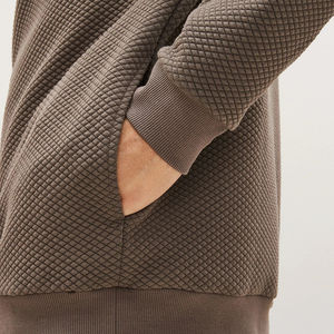 Sweat à capuche en tissu matelassé thermique à texture premium pour hommes pull en coton sweat-shirt en gros personnalisé bouffée impression broderie logo - Product Image 4