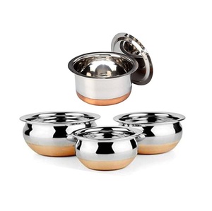 Premium Quality Low Prices Metal <b>Copper</b> Handi for Hotelware Serving in Stainless Steel for Export From Inia - Product Image 3