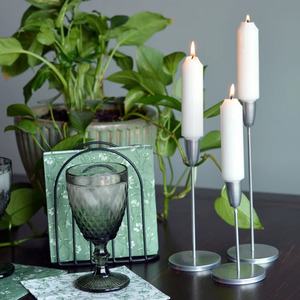 Modern Design Silver Metal <b>Taper</b> <b>Candle</b> Holder for Wedding & Christmas Tabletop Lighting Decoration <b>Candle</b> <b>Taper</b> - Product Image 4