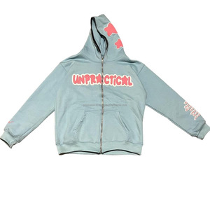 Ropa 3D Puff Impresión Sudadera con capucha de gran tamaño de peso pesado French Terry Hoodies Hombres Sudaderas con capucha Fabricantes Mezcla de algodón personalizada - Product Image 5