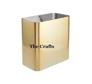 Yüksek kalite paslanmaz çelik atık kutusu muhteşem tasarım altın renk özelleştirmek boyutu çöp tenekesi toptan tedarikçisi için