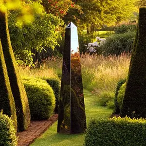 Art Craft Garden Mirror Sculpture tour en acier inoxydable poli