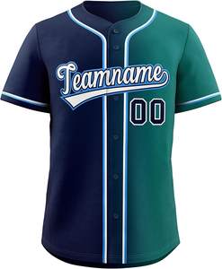 Ropa de béisbol bordado Logo número hombres rayas béisbol Jersey venta al por mayor en blanco Softball uniforme personalizado Digital impreso - Product Image 4