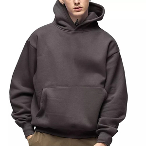Plain Hoodies Hombres 100% Algodón Pullover Street Wear Oversized Vintage Hoodie - Product Image 1