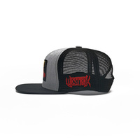 Topi kustom Logo bordir tagihan datar tidak terstruktur 6 Panel topi Snapback katun topi Snapback tagihan datar tidak terstruktur