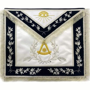 ผ้ากันเปื้อนงานปักทำด้วยมือสีเงิน - Product Image 4