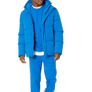 เสื้อโค้ทแบบพองมีฮู้ดเสื้อแจ็คเก็ตบุนวมสำหรับผู้ชายลำลองแห้งเร็วเสื้อแจ็กเก็ตผู้ชายพิมพ์ลายโลโก้ตามสั่ง - Product Image 4