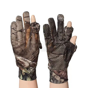 Gants de chasse classiques en cuir imperméables pour hommes - Fermeture auto-agrippante à doigts entiers, séchage rapide, évacuation de l'humidité, tissu respirant - Product Image 6