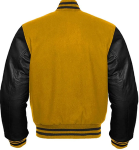 <b>Men's</b> High Quality Letterman Varsity <b>Jacket</b> Genuine Leather Hooded Collar Embroidery Winter <b>Smart</b> Stylish Sleeves - Product Image 6