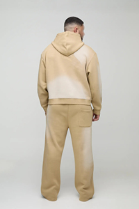 Nouveau Style surdimensionné Haider gris couleur 2 pièces survêtement pour hommes broderie personnalisée Logos 100% coton Baggy survêtement pour hommes - Product Image 4