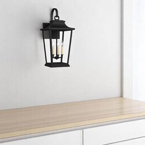 Linterna de pared para exteriores negra clásica, impermeable, de Metal, para jardín, Patio, porche, luz con vidrio para decoración exterior de Navidad - Product Image 6