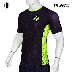 Rashguard de jiu jitsu personnalisé pour hommes mma grappling bjj boxe entraînement & gymworkout sportwear sublimation imprimé - Product Image 2