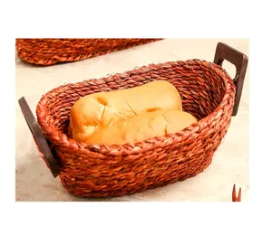 Red Color Rattan Bread Basket High Quality Premium Jute Bread Basket Elegant For Home Kitchen Beakery Usage In Wholesale