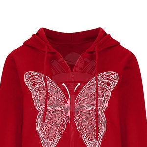 Nueva llegada Sudadera con capucha pulóver brillante con diseño ostentoso estilo informal de calle para invierno abrigo con capucha de patrón sólido - Product Image 5