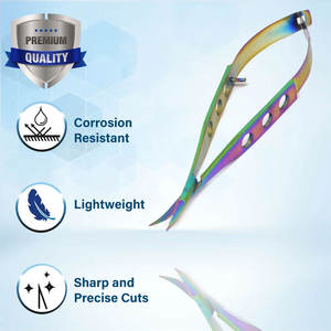 Tijeras de Bordado y Costura Multiusos de Titanio, Tijeras Curvas de Acero Inoxidable Afiladas de 5.5 Pulgadas - Product Image 3