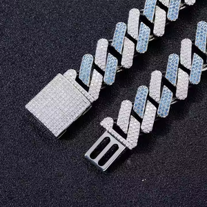 Premium Selling Statement <b>Cuban</b> <b>Chain</b> <b>Necklace</b> Moissanite Diamond Sparkling Iced Out Jewelry For Confident Fashion Expression - Product Image 3