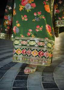 Modern <b>Floral</b> Printed Straight Pure Cotton Kurta with <b>Trousers</b> & Dupatta Handmade Customized Shape Bulk Product BY AA IMPEX - Product Image 6