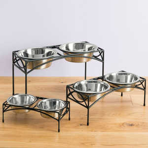 Stainless Steel <b>Dog</b> Feeder Bowl with Stand Elevated <b>Feeding</b> <b>Station</b> for Pets Home and Garden - Product Image 6