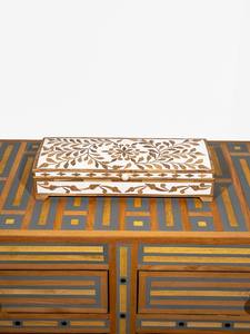 Caja de baratija con incrustaciones de resina y hueso intrincado, detalles finos de madera con incrustaciones de resina y hueso, perfecta para almacenar joyas - Product Image 3