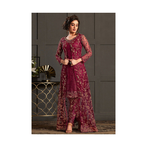 Ensemble Kurta et pantalon brodés pour femmes de style indien et pakistanais avec produit Dupatta à vendre - Product Image 5