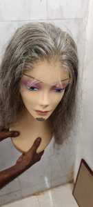 Compre Peluca de cabello Remy indio gris natural de una sola trama en línea en India - Product Image 4