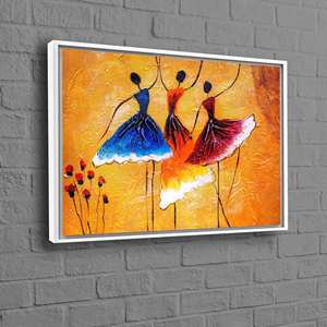 Toile imprimée : élégante décoration murale avec ballerine, affiche de danse moderne, 1P - encadrée en blanc - Product Image 1