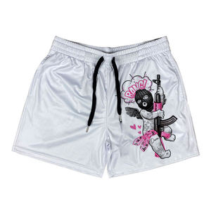 Pantalones cortos de poliéster con estampado animal, shorts transpirables de talla grande, 2023 - Product Image 4