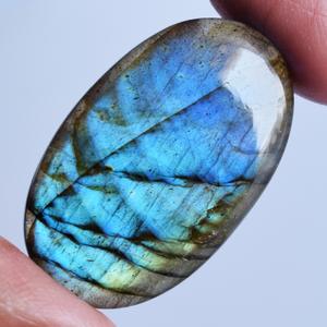 Cabujón de Labradorita Azul Fuego Natural, Corte Ovalado, 31x19x6 MM, Personalizado, Liso, para Piedras Curativas - Product Image 3