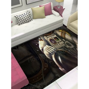 Alfombra Vibrante con Estampado de Mono Astronauta, para Exteriores, Decorativa, Personalizada, 3D, con Pelo Suave - Product Image 5