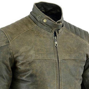Vestes en toile en cuir véritable de haute qualité fabriquées au Pakistan avec col montant et marque privée pour unisexe - Product Image 5