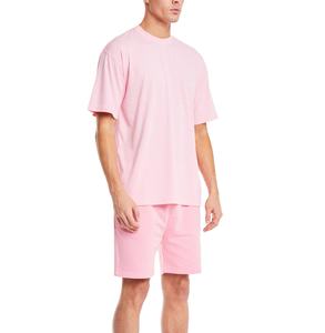 ชุดเสื้อยืดและกางเกงขาสั้นผู้ชายคุณภาพสูง ผ้าฝ้ายระบายอากาศ ชุดลำลองสำหรับฤดูร้อน ชุดเสื้อยืดและกางเกงขาสั้น 2 ชิ้น ชุดขาสั้นผู้ชาย - Product Image 1