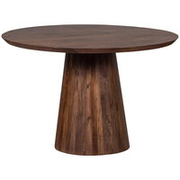 Table à manger rectangulaire longue et moderne en bois de manguier massif, hauteur réglable, écologique, usage commercial, restaurant, hôtel, salle de sport, 4 places