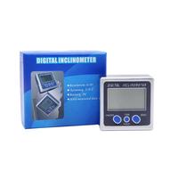 Mini inclinomètre numérique portable Jauge d'angle 0-180 ° à double axe avec base magnétique et rétroéclairage Matériau métallique de nivellement de précision