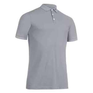 Camisa de Verano de Alta Calidad para Hombre, Manga Corta, Antiarrugas, Tejido de Punto, Cuello Bordado, Color Sólido, 100% Algodón, Transpirable - Product Image 1