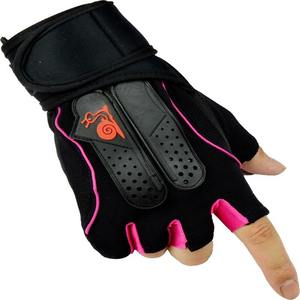 Guantes de gimnasio de cuero de neopreno de medio dedo para hombre, accesorio de Fitness transpirable cómodo para ciclismo, levantamiento de pesas, diseño personalizado - Product Image 1