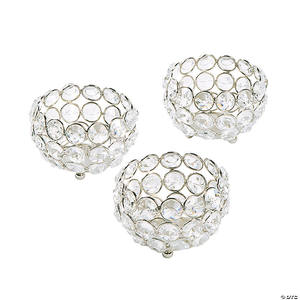 Bougie votive en métal doré et cristaux en forme de lune pure faite à la main à des taux très élevés - Product Image 2