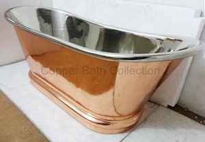 Vente chaude Autoportant Cuivre Nickel Poli Japonais Trempage Cuivre Rouleau Baignoire - Product Image 4