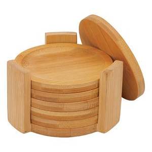 Juego de Posavasos Redondos de Bambú con Soporte de Almacenamiento Vertical, Mantel Individual de Madera Natural Resistente al Calor, Protección de Mesa, Regalo para Cocina y Comedor - Product Image 3